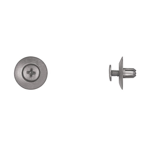 Blk Nyln Phllp Screw Ret 6mm Hole Sze 9mm Stem L PK15