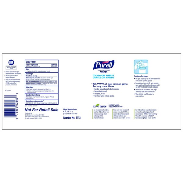 Hand Sanitizer Wipes, White, Canister, Non Linting Textured, 270 Wipes, 6 in x 6-3/4 in, Citrus