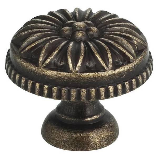 Floral Cabinet Knob Shaded Bronze 1-3/16