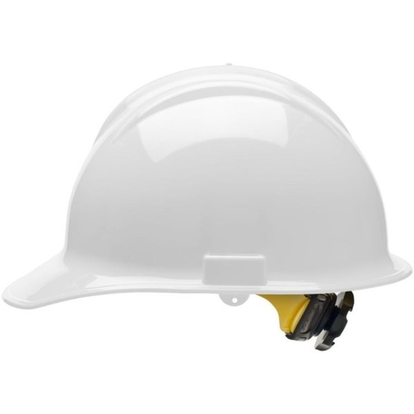 Front Brim Hard Hat, Type 1, Class E, Ratchet (6-Point), White