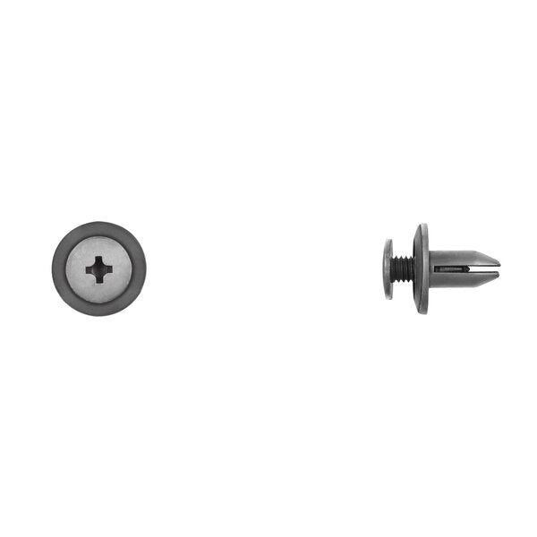 Blk Bumper Push Type Ret 6.3mm Hole 12mm Stem L PK15