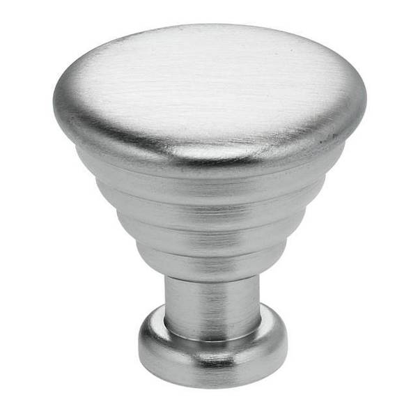 Stepped Cone Cabinet Knob Satin Chrome 1-3/16
