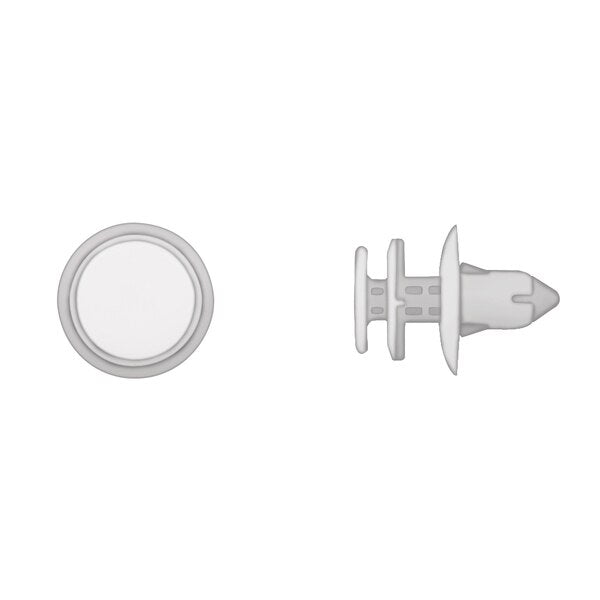 Wht Door Trim Panel Ret 9mm Hole 15mm Stem L PK15