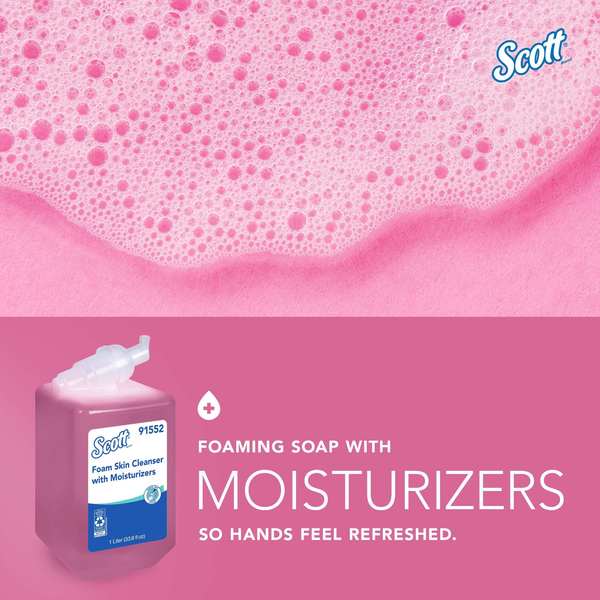 Foam Hand Soap, 1.0 L Hand Soap Refills for compatible Scott Essential Manual Dispensers (6 Bottles)