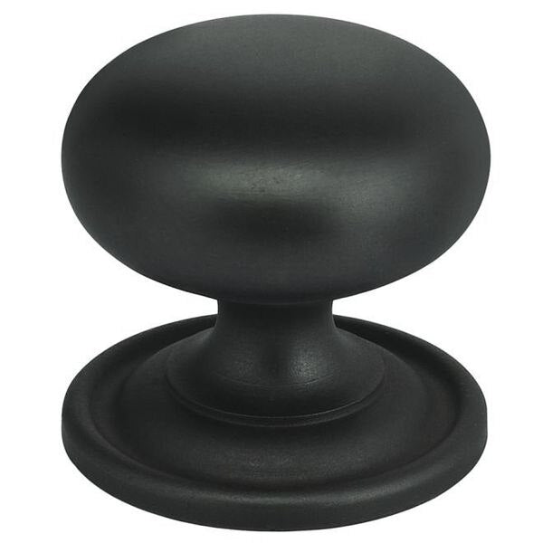 Round Cabinet Knob with Backplate Oil Rubbed Bronze 1-3/16
