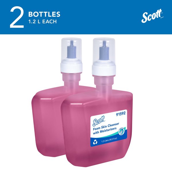 Foam Hand Soap, 1.2 L Hand Soap Refills for KCP ICON & Scott Pro Automatic Dispensers (2 Bottles)