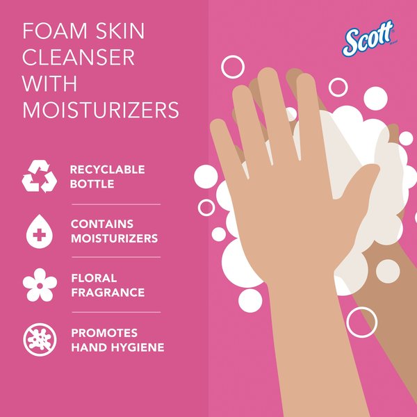 Foam Hand Soap, 1.2 L Hand Soap Refills for KCP ICON & Scott Pro Automatic Dispensers (2 Bottles)