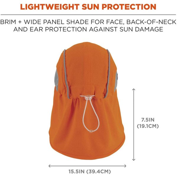 Cooling Hat, Orange, One Size