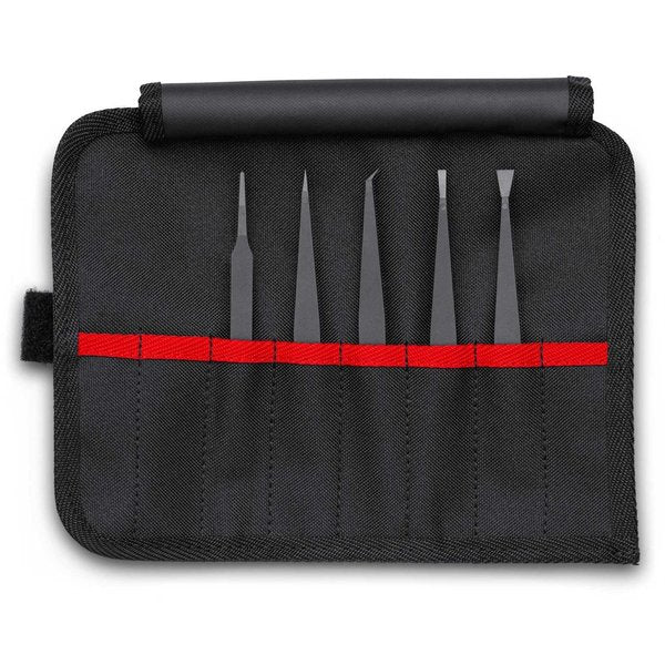 Tweezers Set, 5 pc Plastic Tweezer Set