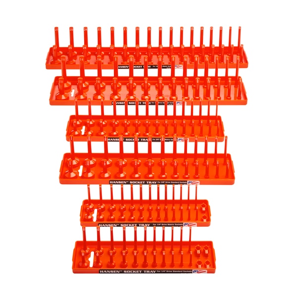 Metric and Fractional Socket Tray Set for 1/2