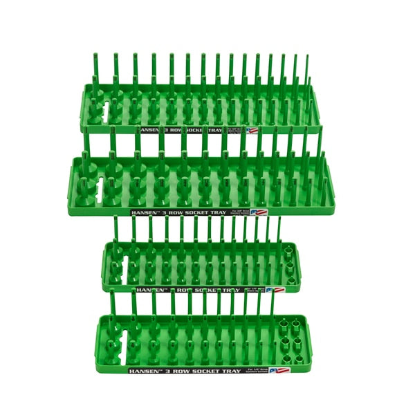 Metric and Fractional 3 Row Socket Tray Set for 1/4