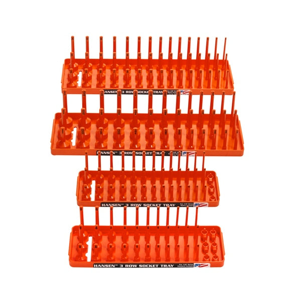 Metric and Fractional 3 Row Socket Tray Set for 1/4