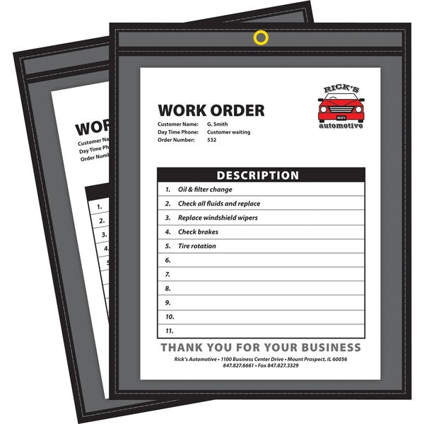 Shop Ticket Holders, 1 Side, 8.5x11