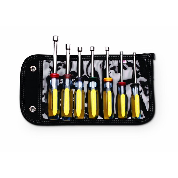 Nut Driver 7 Piece Set Hollow Shaft w/Po