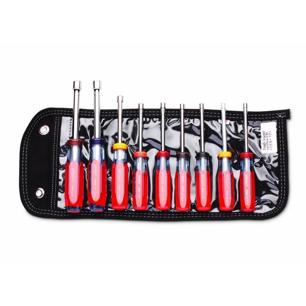 Nut Driver 9 Piece Set Metric Hollow Sha
