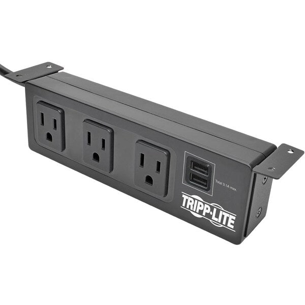 Surge Protector Outlet Strip, 15.0A, Black