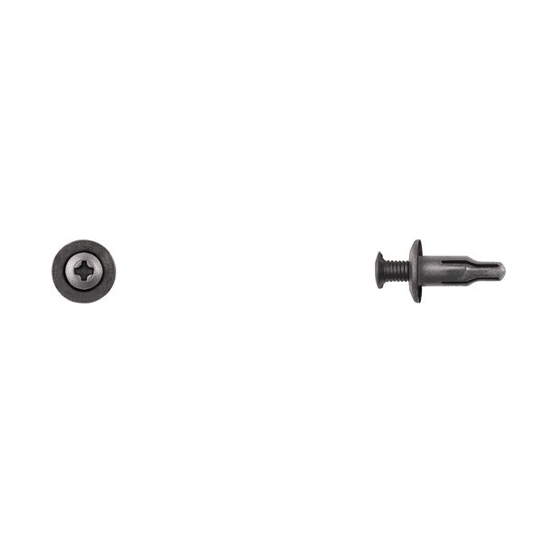 Blk Hood Push Type Ret 5mm Hole 13mm Stem L PK25