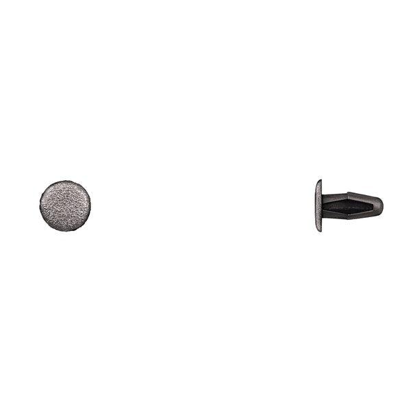 Blk Nyln Retaining Clips 5mm Hole Size 13mm Stem L PK50