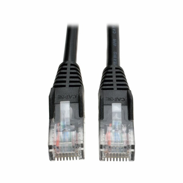Cat5e Cable, Snagless, Molded, Black, 25ft