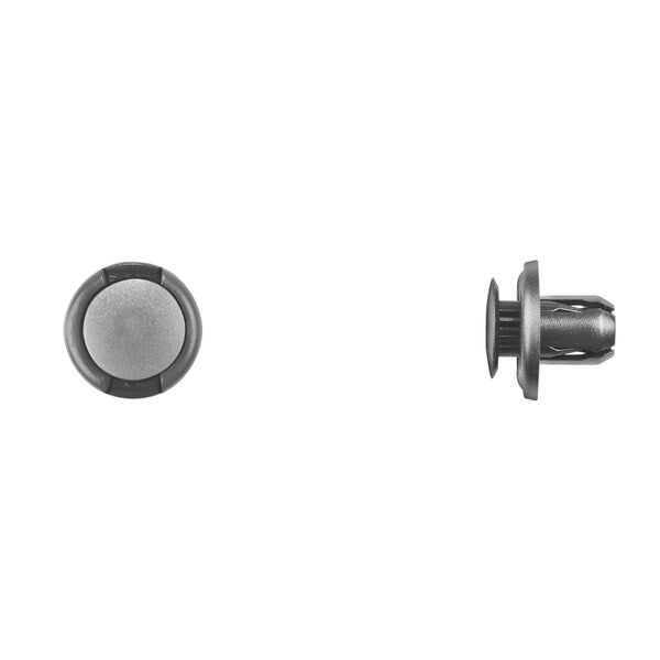 Blk Nyln Push Type Retainer 9mm Hole 10mm Stem L PK25
