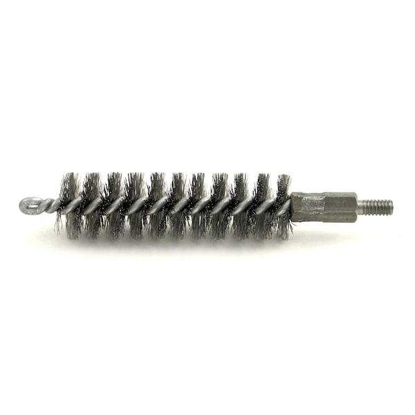 92S562 Tube Brush With 8-32 Thread Shank, .562 Diameter, Stainless Steel Filament