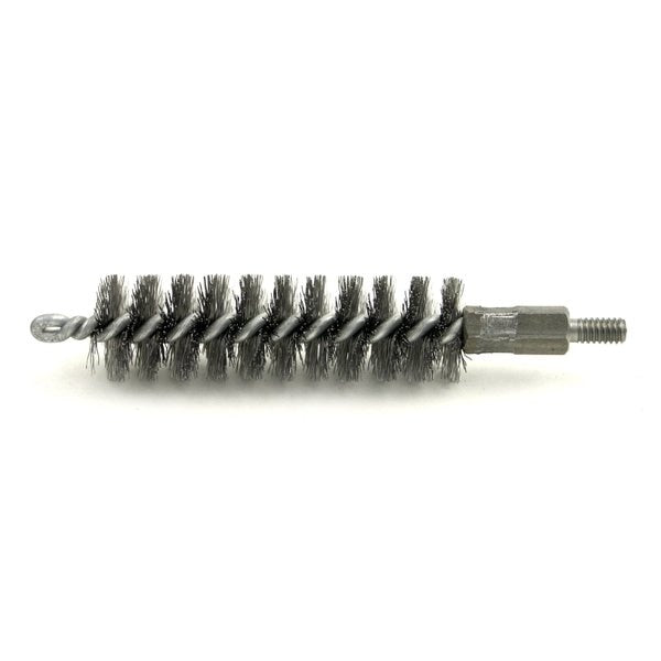 92S344 Tube Brush With 8-32 Thread Shank, .344 Diameter, Stainless Steel Filament