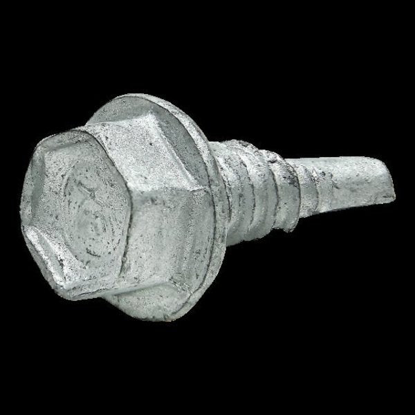 Self-Drilling Screw, 1/4-14 x 3/4 in, Zinc Plated Steel