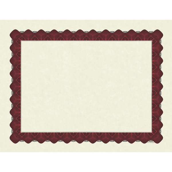 Certificate Red Metallic Border, PK100