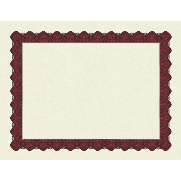 Certificate Red Metallic Border, PK25