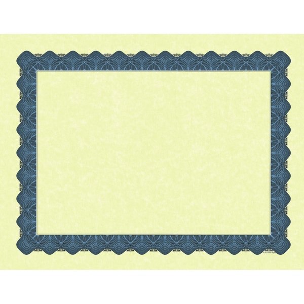 Certificate Blue Metallic Border, PK25