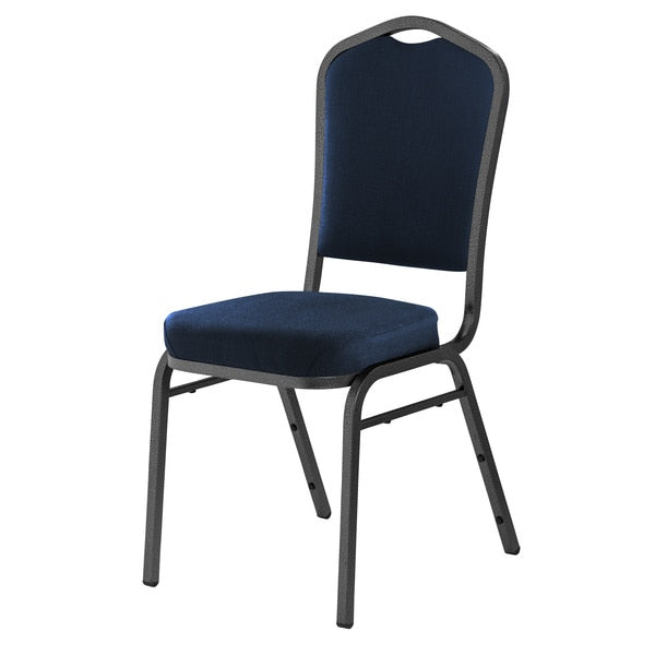 Deluxe Fabric Upholstered Stack Chair, Midnight Blue