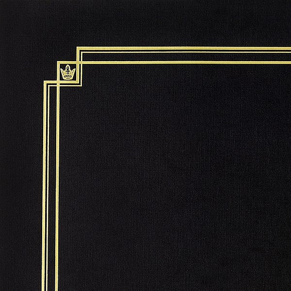 Certificate Cover Linen, Black with, PK3