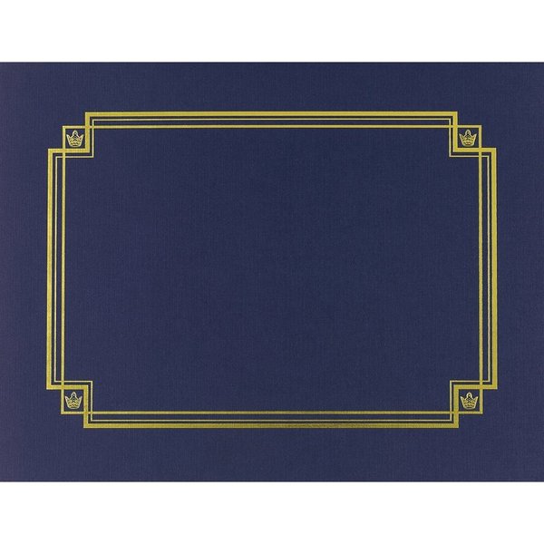 Certificate Cover Linen, Navy with, PK3