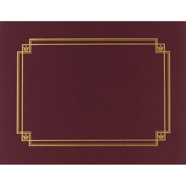 Certificate Cover Linen, Burgundy W, PK3