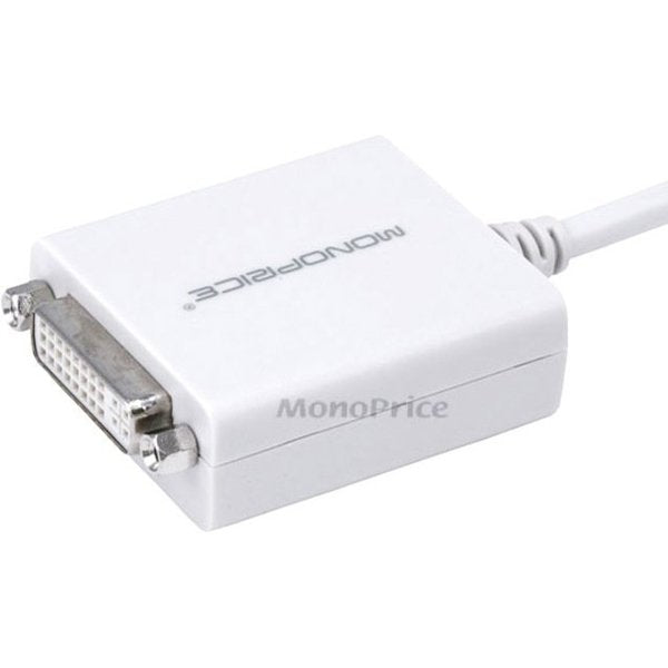 White Mini Displayport to DVI Adapter