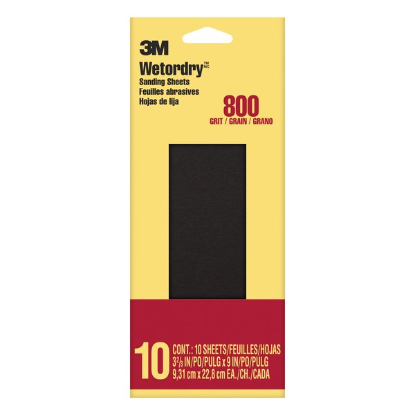 Sandpaper Sheet, 800 Grit, 3 5/8