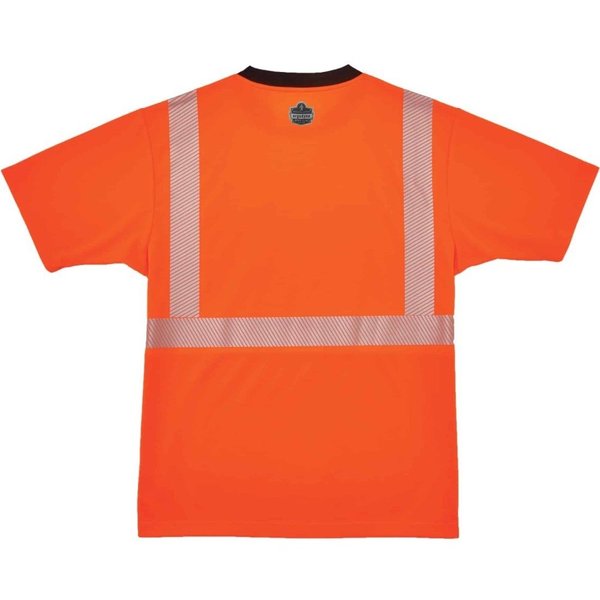 Black Front Perf. Safety T-Shirt, 3XL, Org
