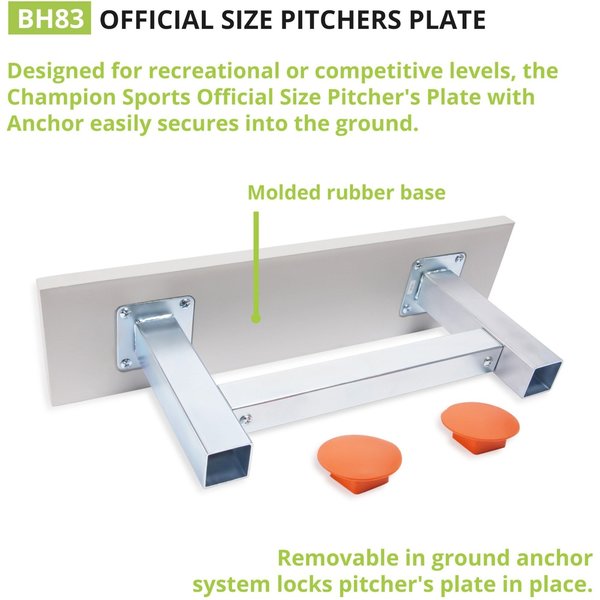 Official Size Pitchers Plate, w/Anchor