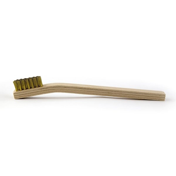 93A-B500 Scratch Brush 4 Rows, .006 Brass, .500 Trim, 7.75 OAL