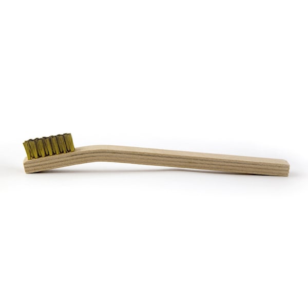 93A-B500 Scratch Brush 4 Rows, .006 Brass, .500 Trim, 7.75 OAL