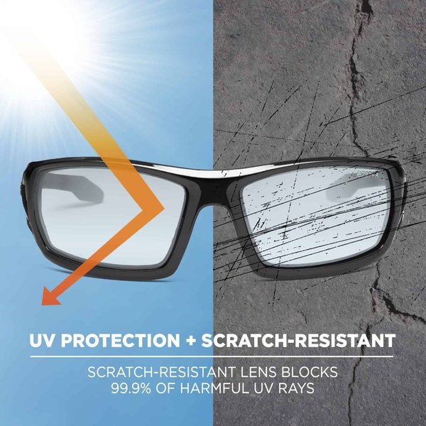 Safety Glasses, Traditional I/O Polycarbonate Lens, Anti-Static, Scratch-Resistant