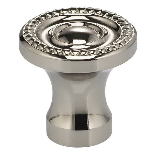 Beaded Cabinet Knob Bright Nickel 1-1/4