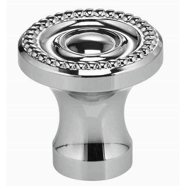 Beaded Cabinet Knob Bright Chrome 1-1/4