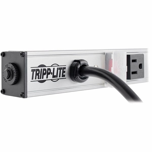 Outlet Strip, 15A, 12 Outlet, 15 ft, Gray