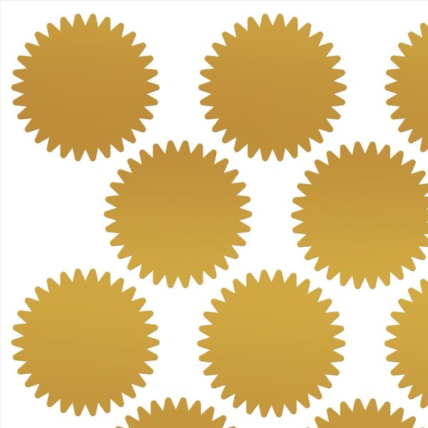 Certificate Seal Gold Foil Round, PK100
