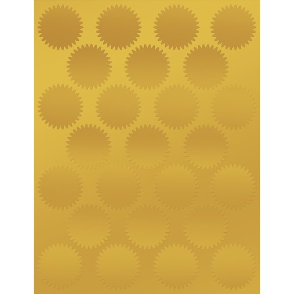 Certificate Seal Gold Foil Round, PK100