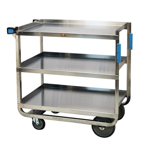 Stainless Steel 3 Shelf Cart, 1,000 lb Capacity, 24