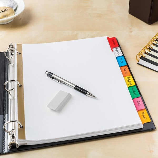 AveryÂ® Big Tabâ¢ Write & Erase Dividers 23079, 8 Multicolor Tabs, 1 Set