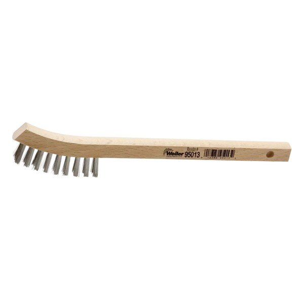 Small Hand Wire Scratch Brush Stainless Steel Fill Wood Block 2x9 Rows