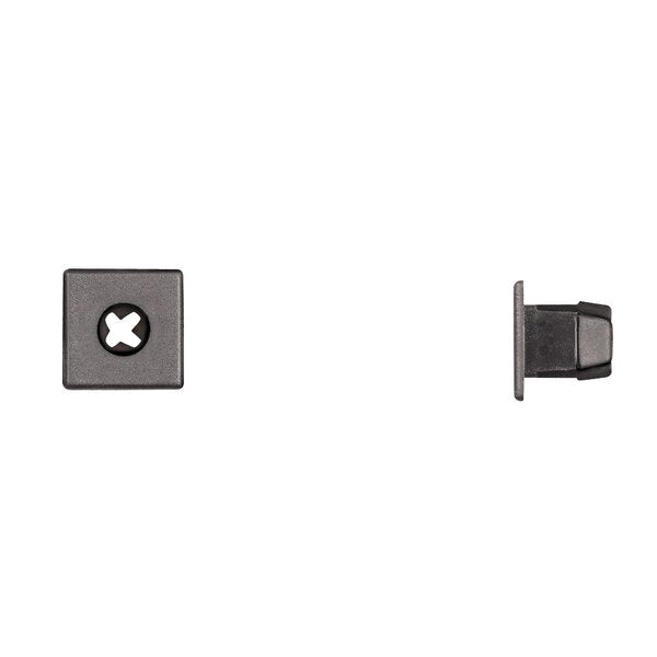 Blk Nyln License Plate Nuts 12 Screw 15.6mm Flange Dia PK25